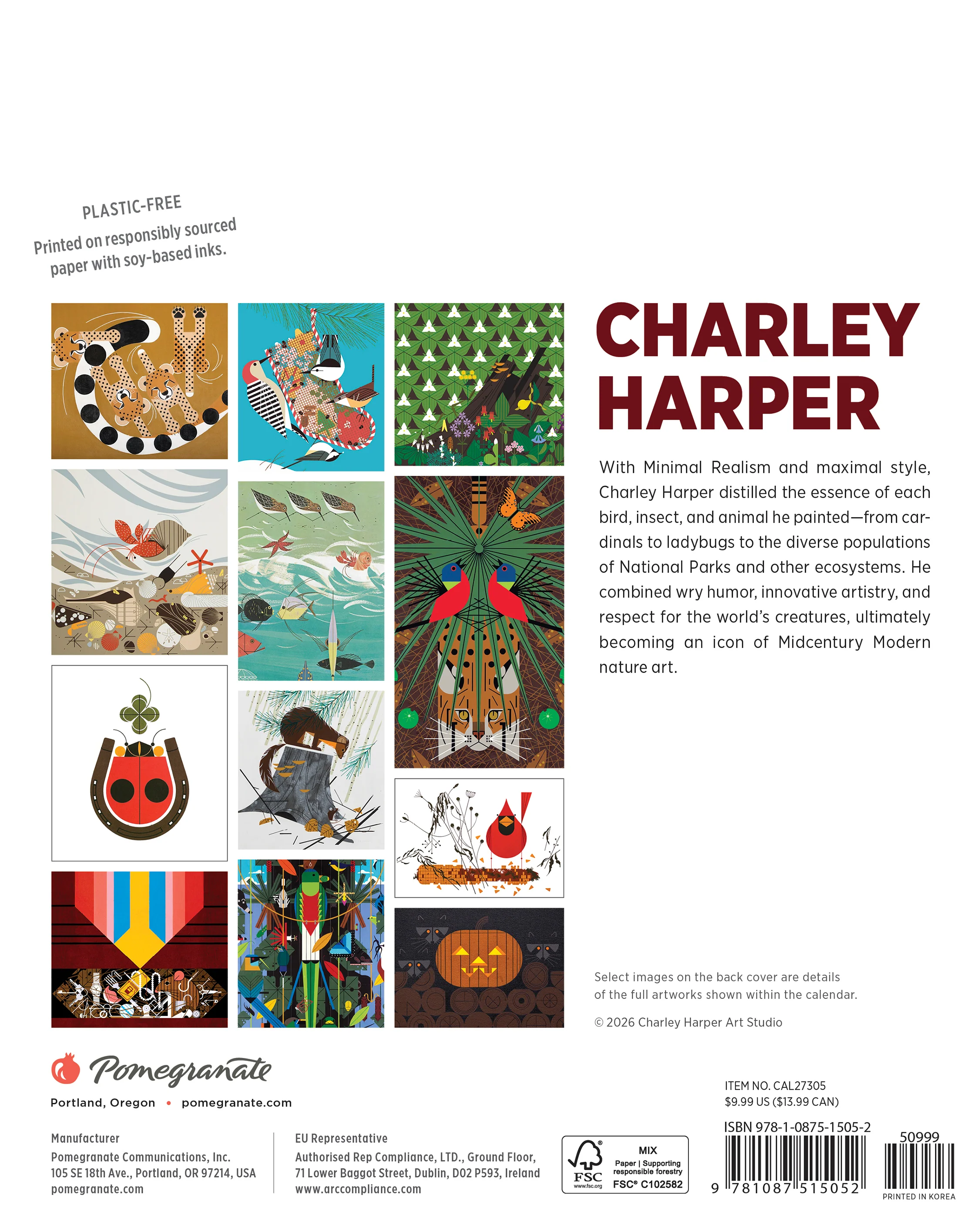 Charley Harper 2027 Mini Wall Calendar - Image 8
