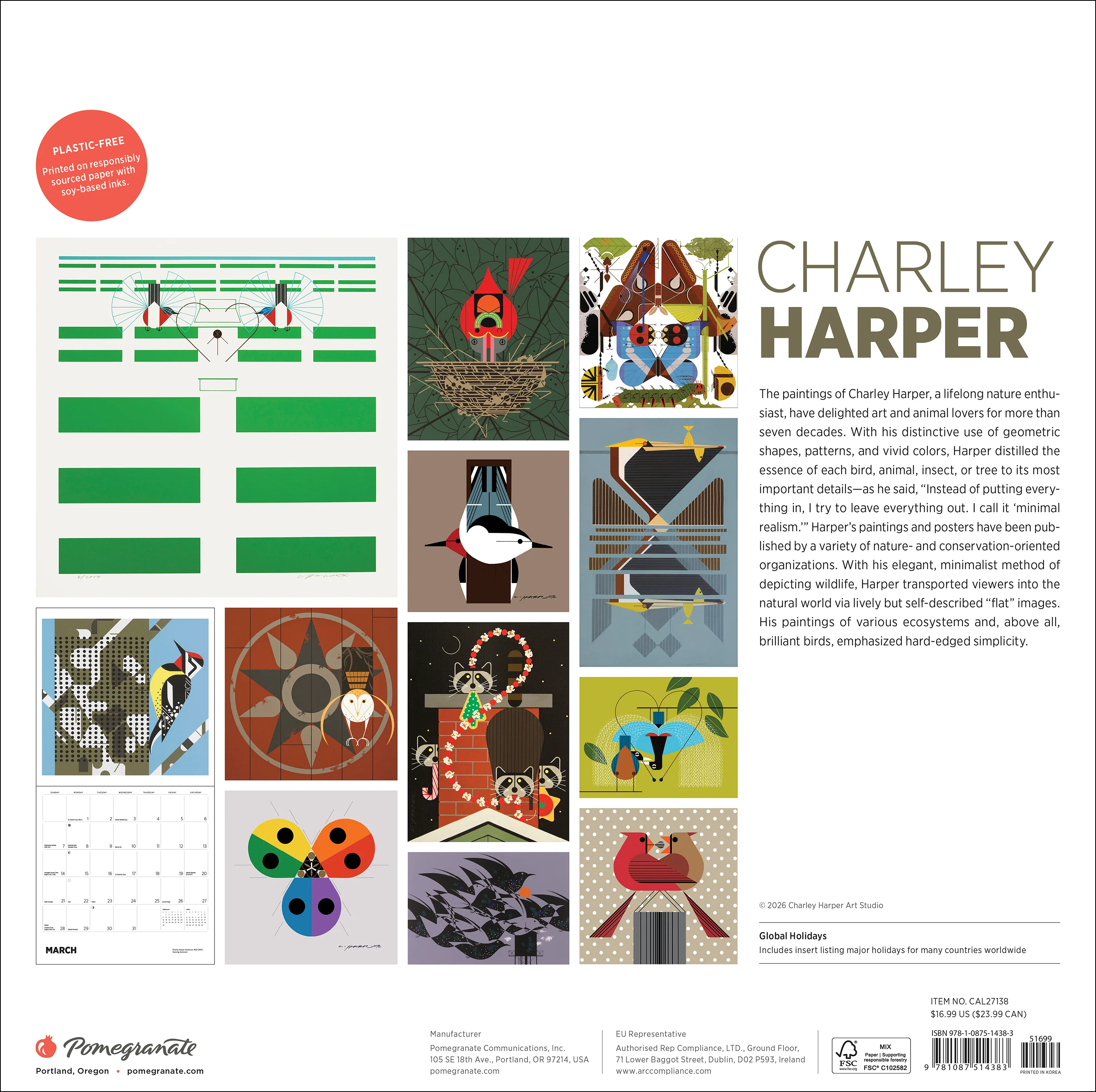 Charley Harper 2027 Wall Calendar - Image 8