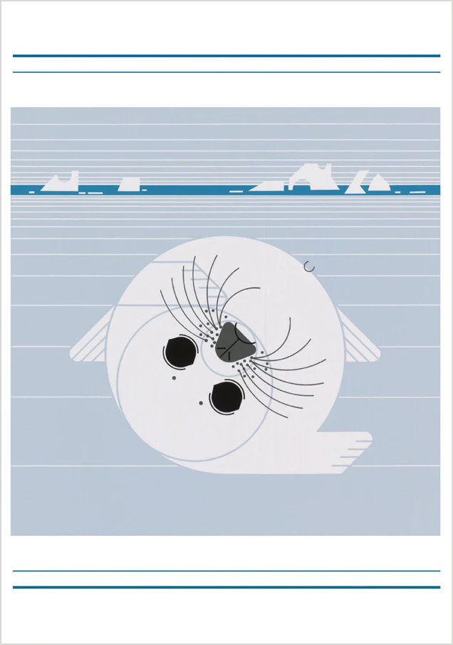 Charley Harper: Whitecoat Notecard