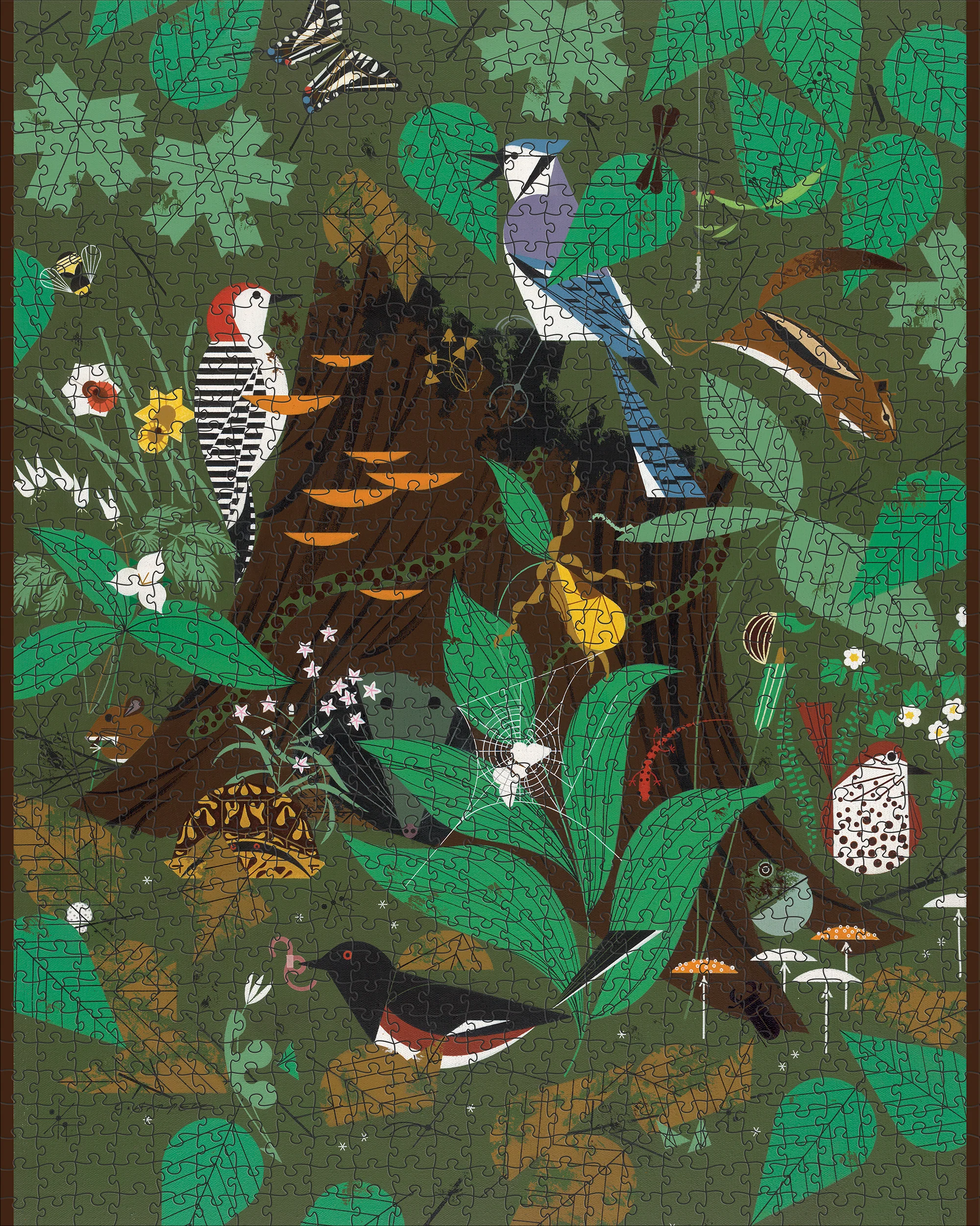Charley Harper: Woodland Wonders 1000-piece Jigsaw Puzzle - Image 2