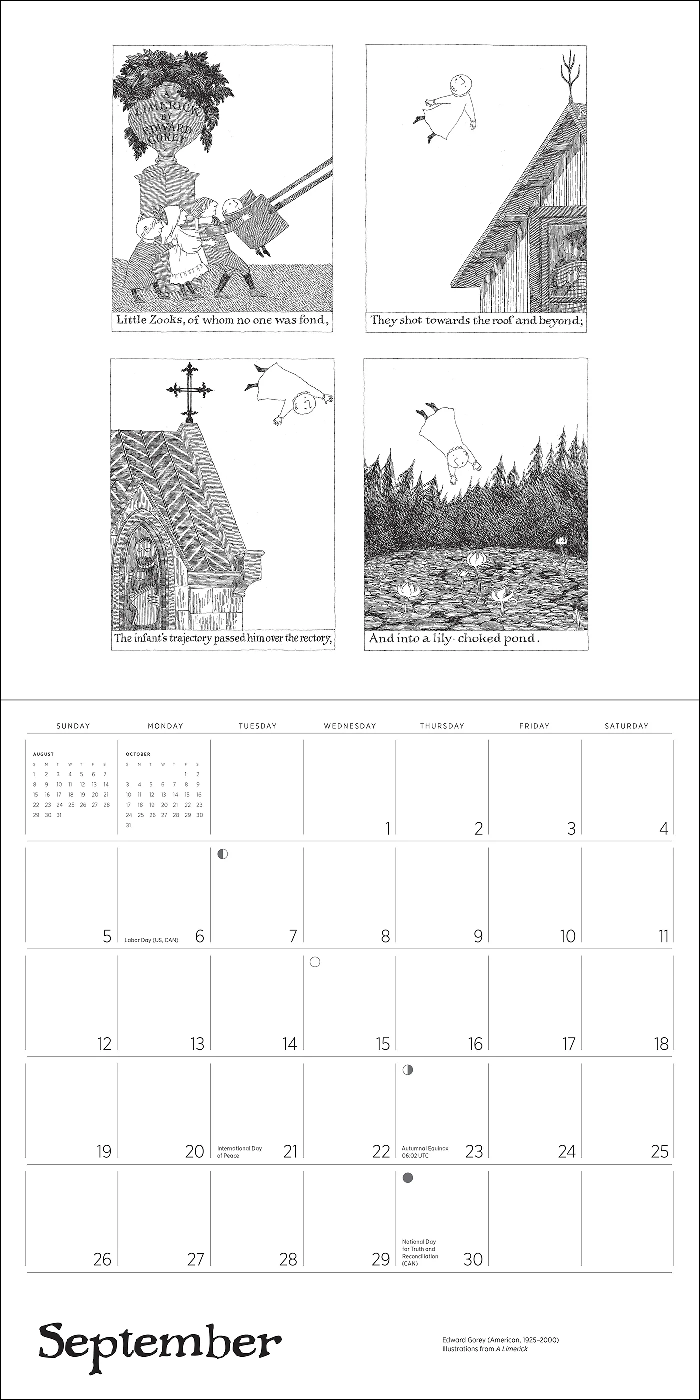 Edward Gorey 2027 Wall Calendar - Image 4
