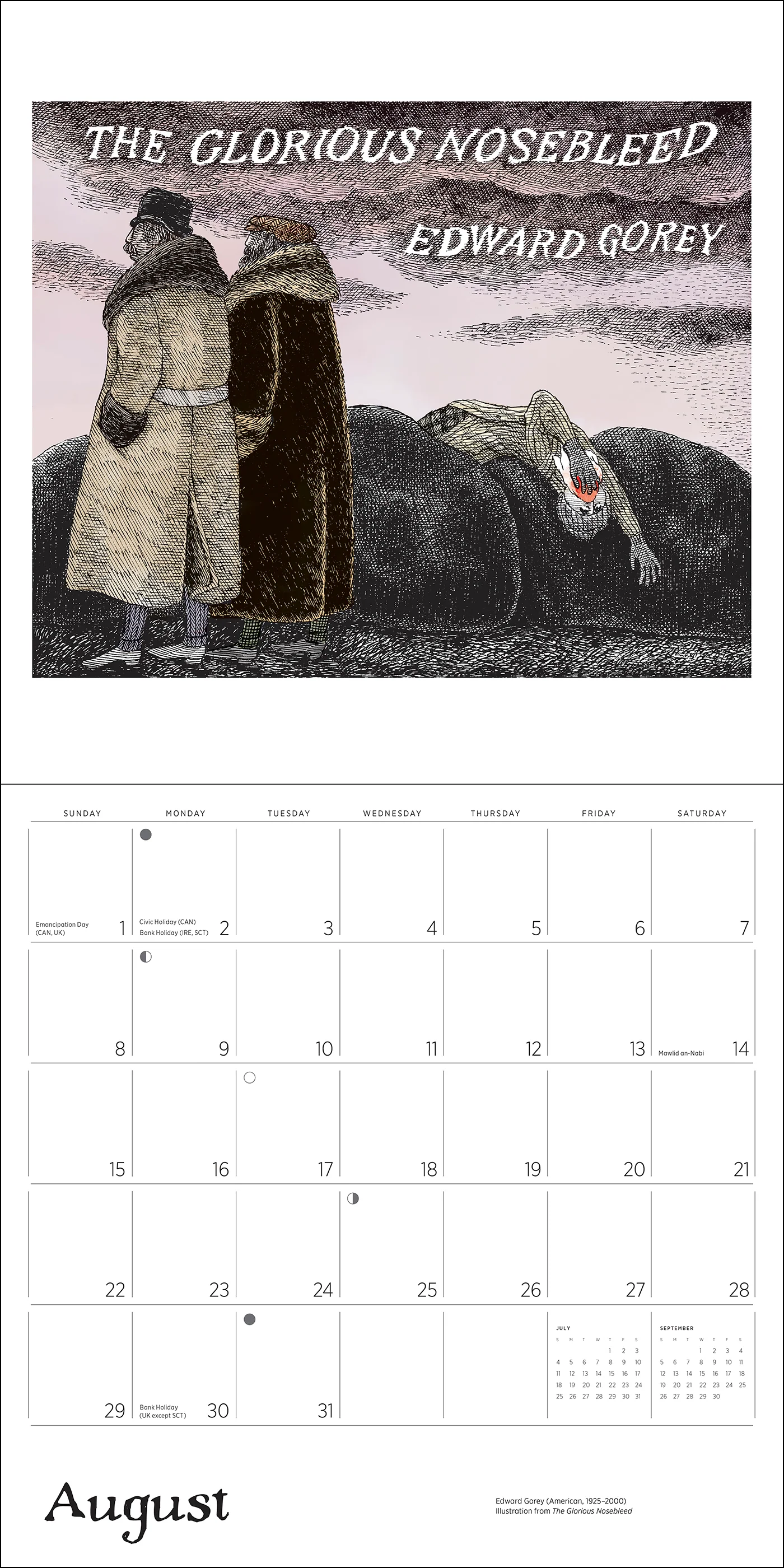 Edward Gorey 2027 Wall Calendar - Image 7