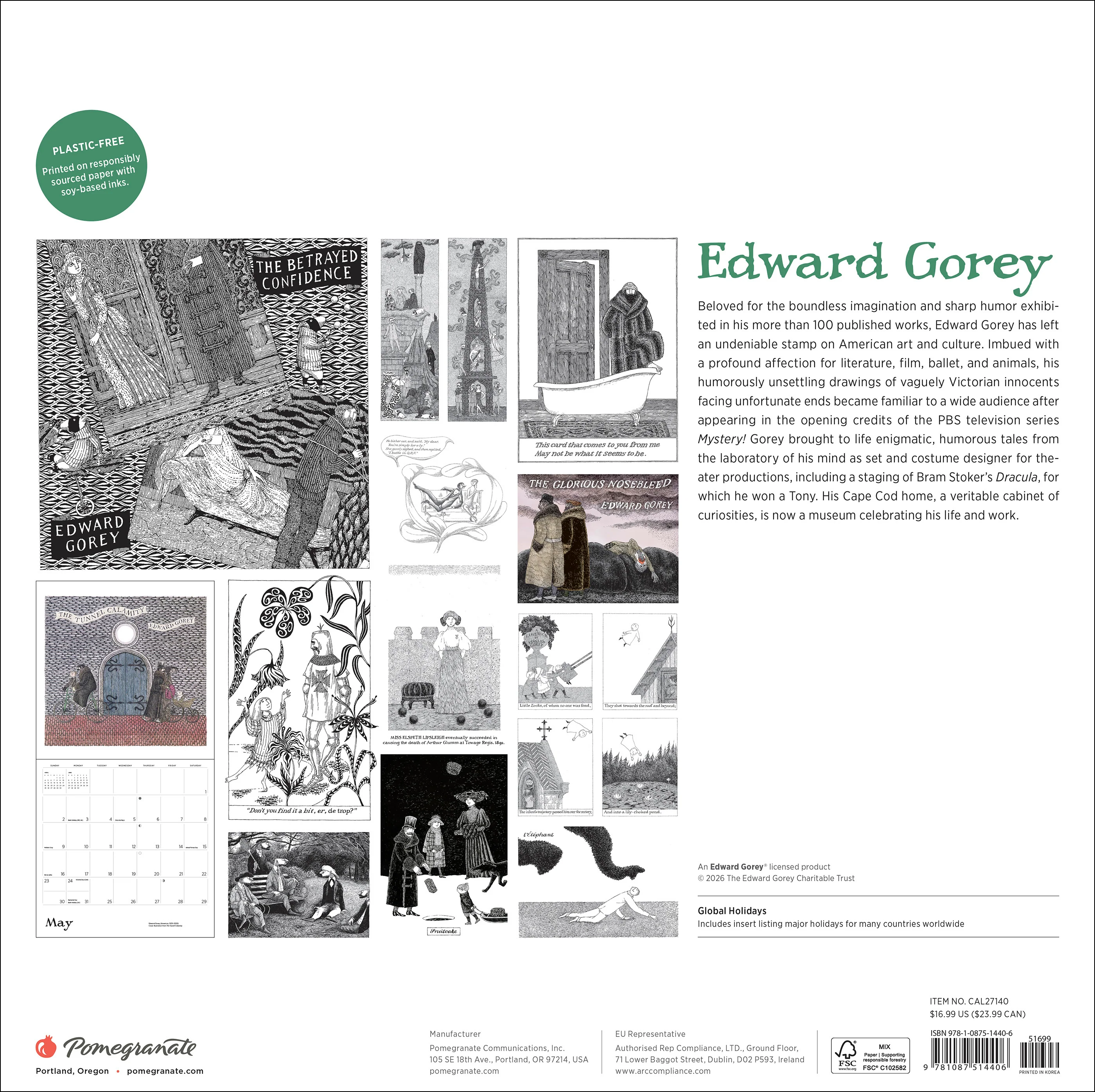 Edward Gorey 2027 Wall Calendar - Image 8