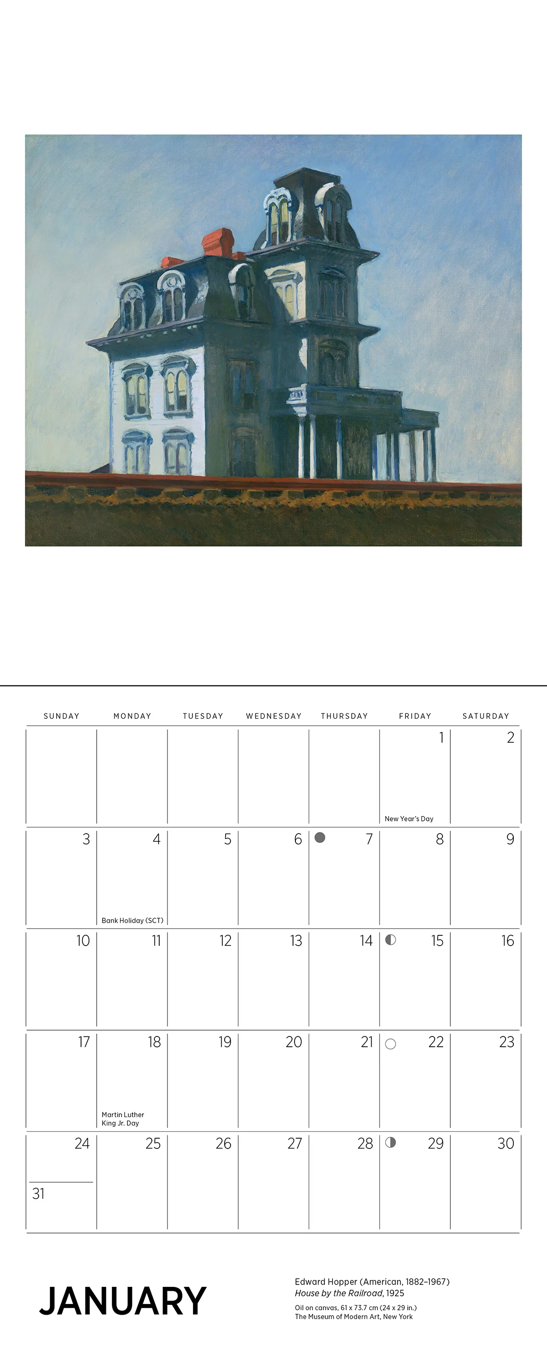 Edward Hopper 2027 Mini Wall Calendar - Image 3