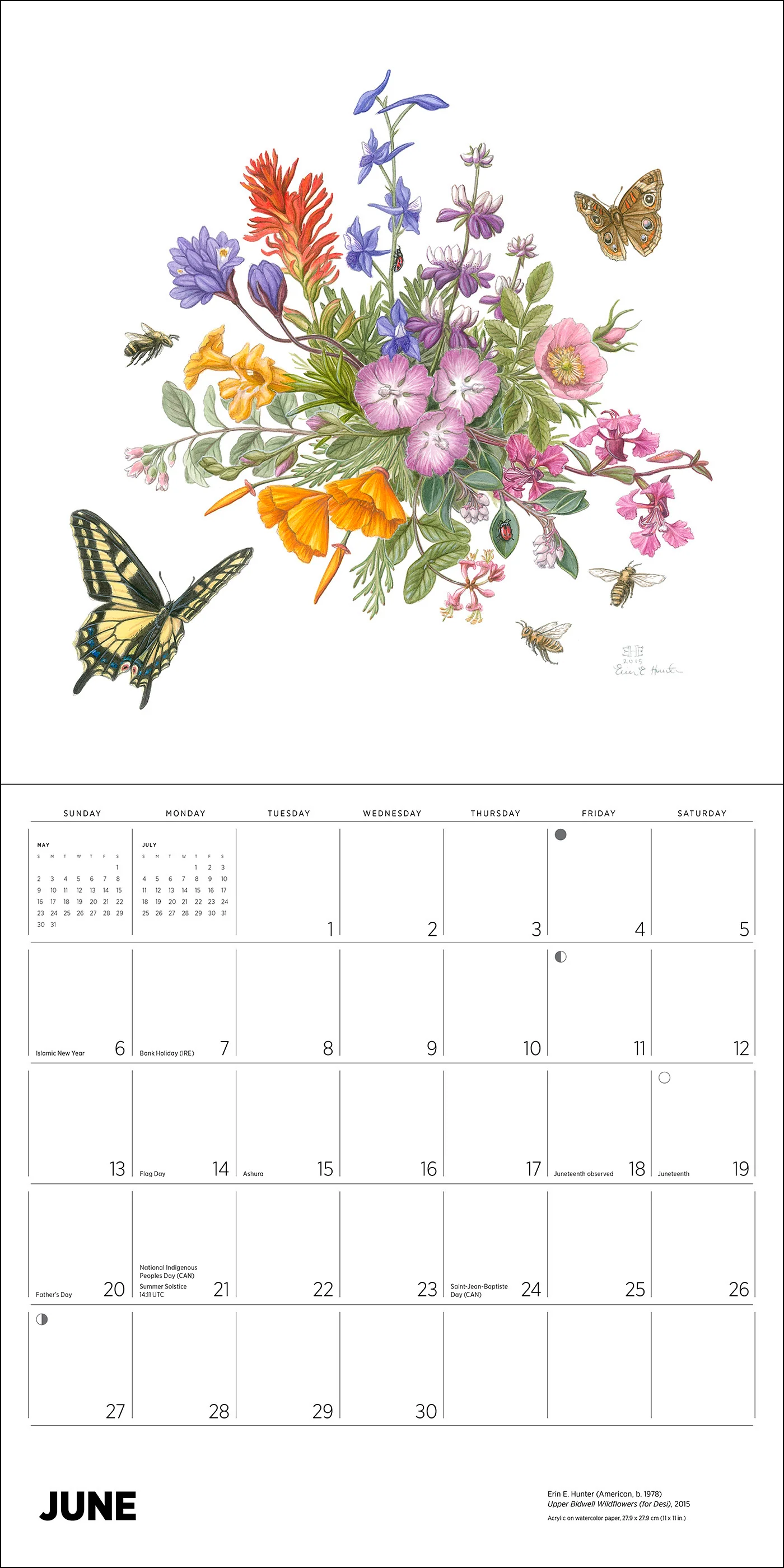 Erin E. Hunter: Pollinators 2027 Wall Calendar - Image 7