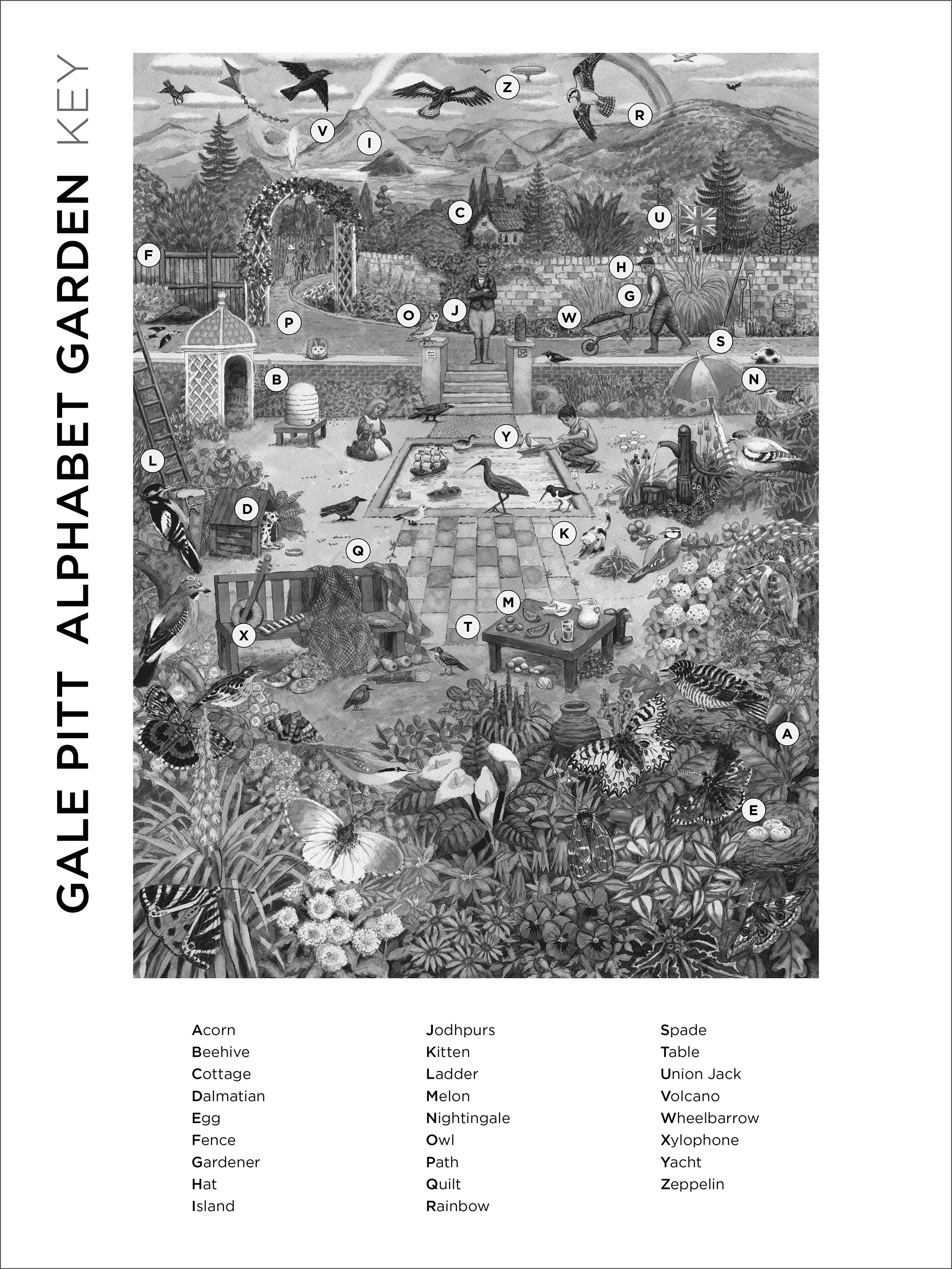 Gale Pitt: Alphabet Garden 1000-Piece Jigsaw Puzzle - Image 4