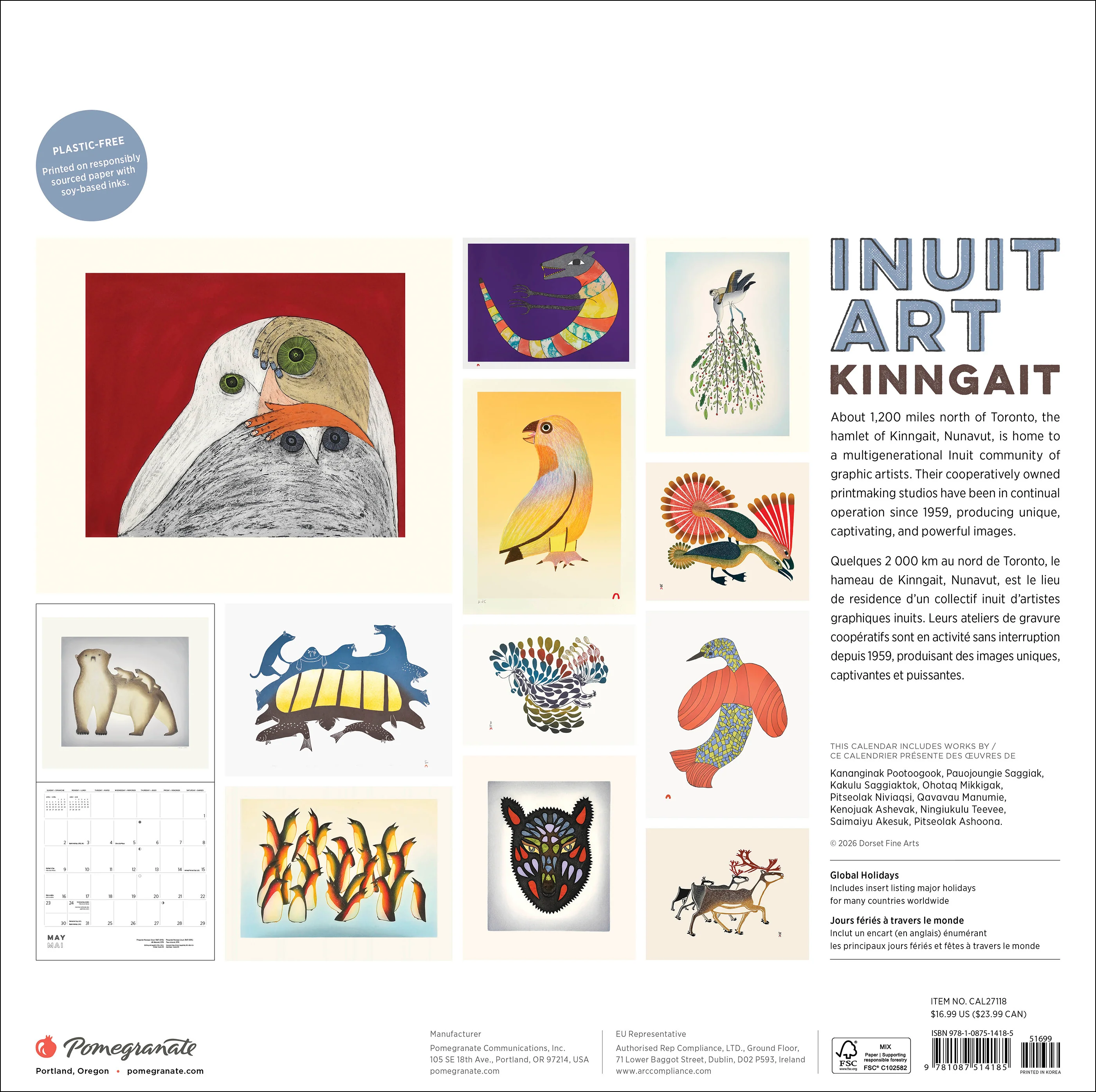 Inuit Art: Kinngait 2027 Wall Calendar - Image 3