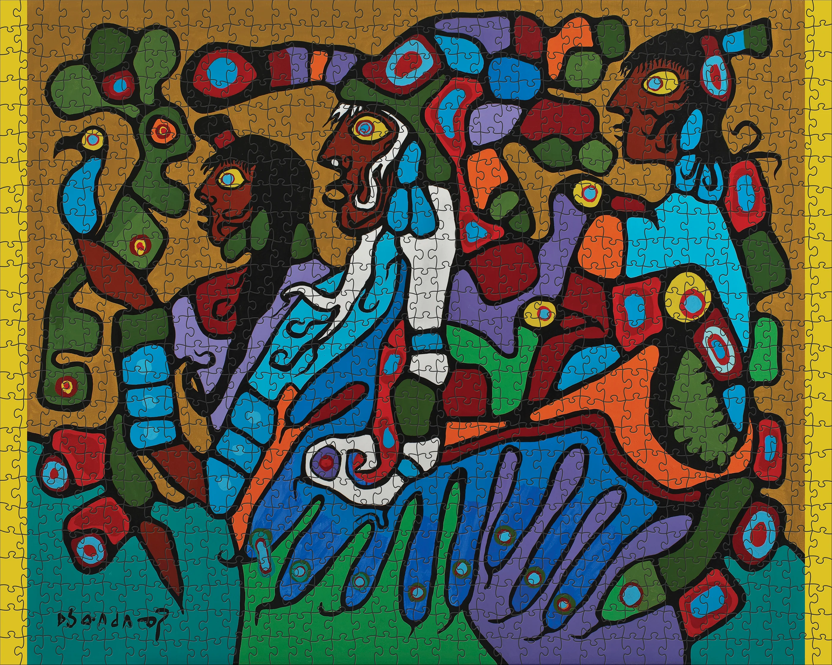 Norval Morrisseau: Shaman and Disciples 1000-Piece Jigsaw Puzzle - Image 2