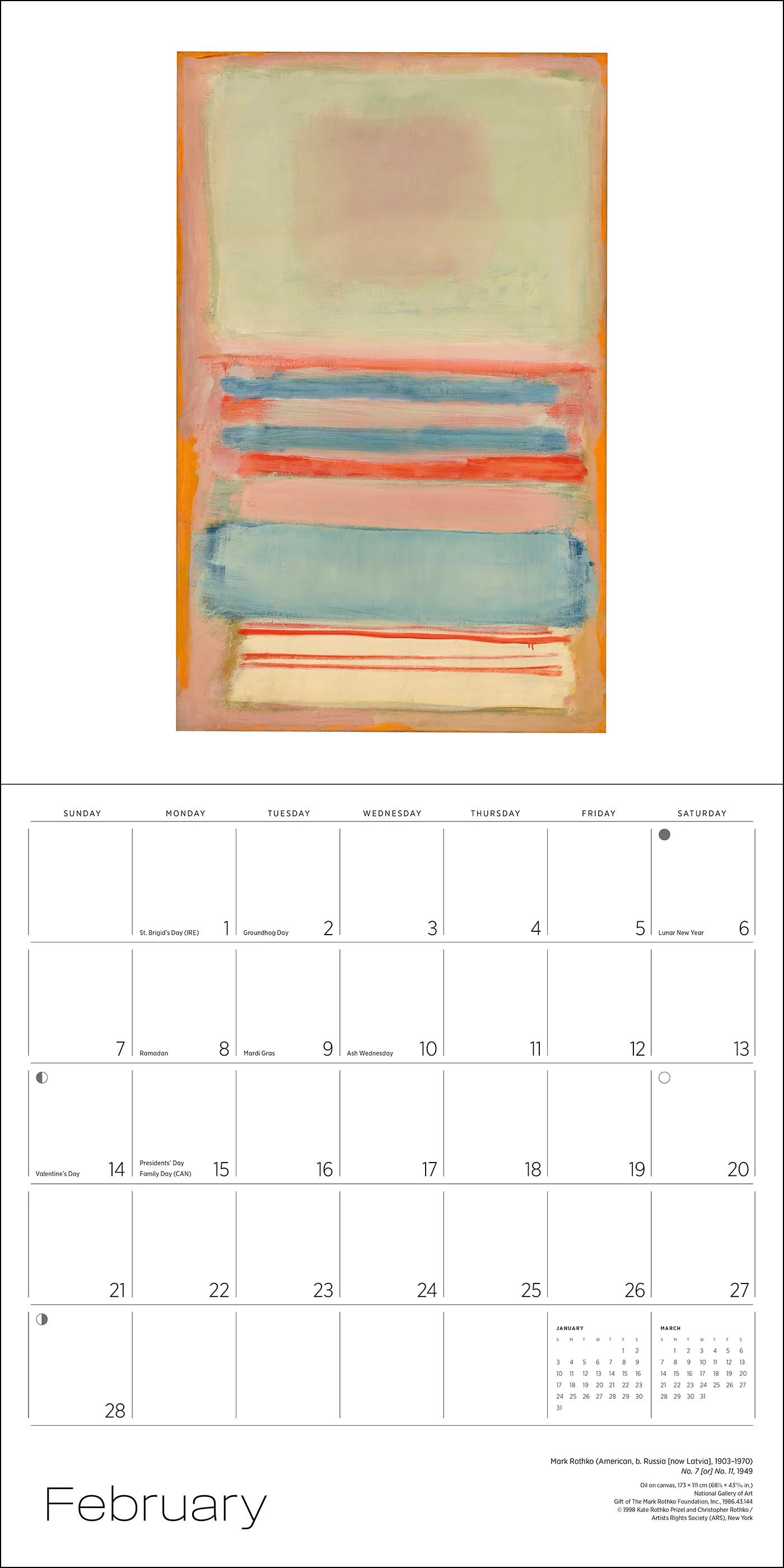 Rothko 2027 Wall Calendar - Image 4