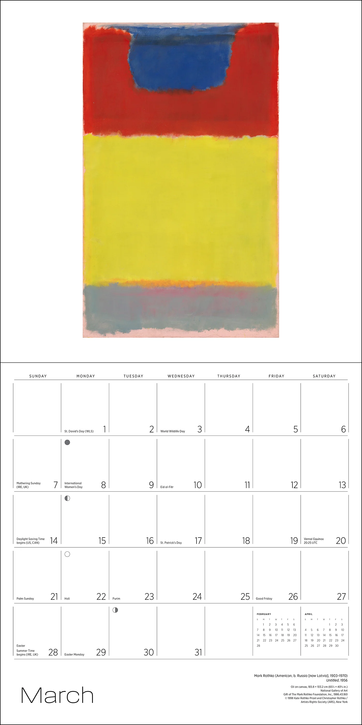 Rothko 2027 Wall Calendar - Image 5