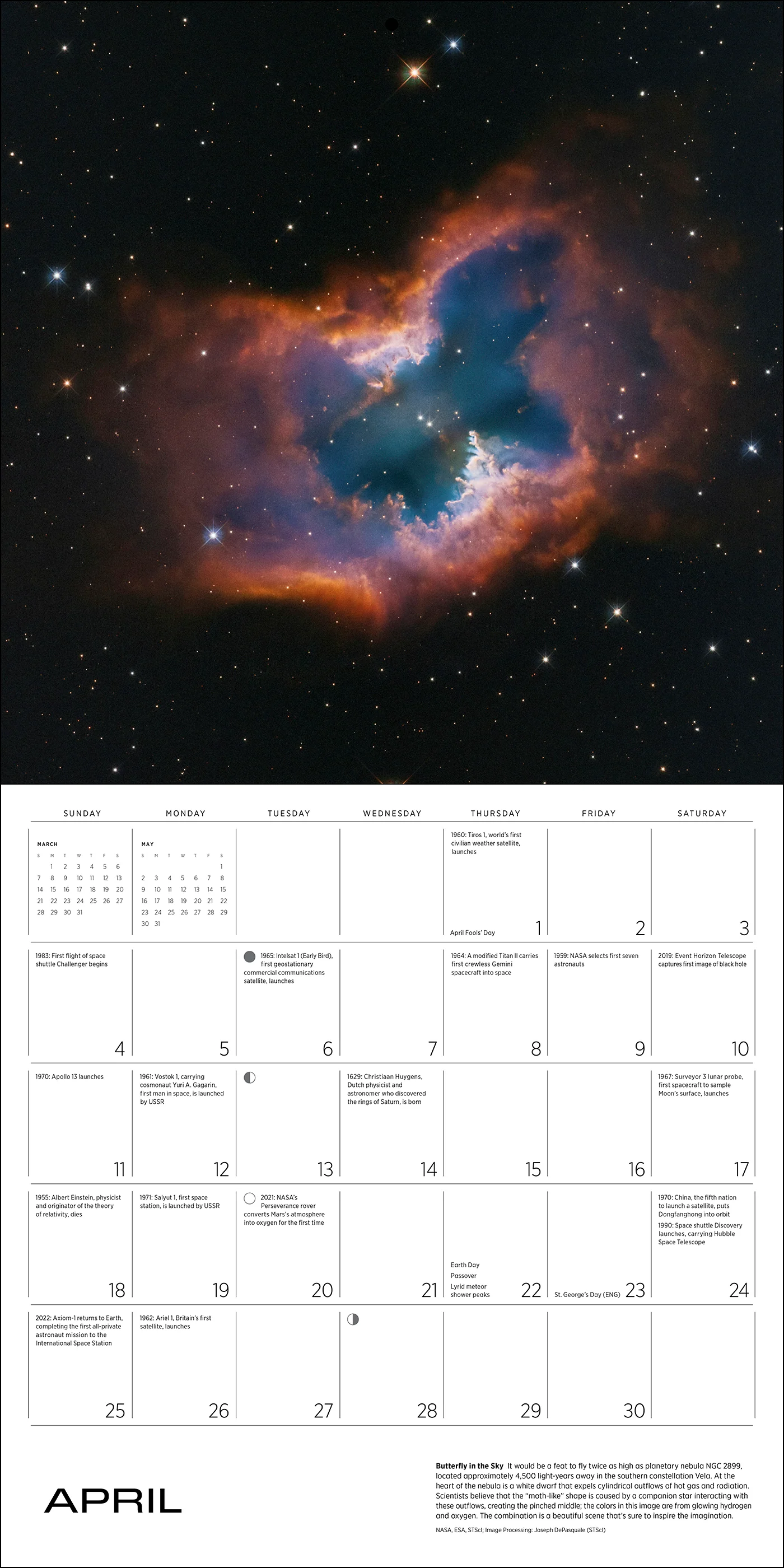 Space: Views from the Hubble and James Webb Telescopes 2027 Wall Calendar - Image 5