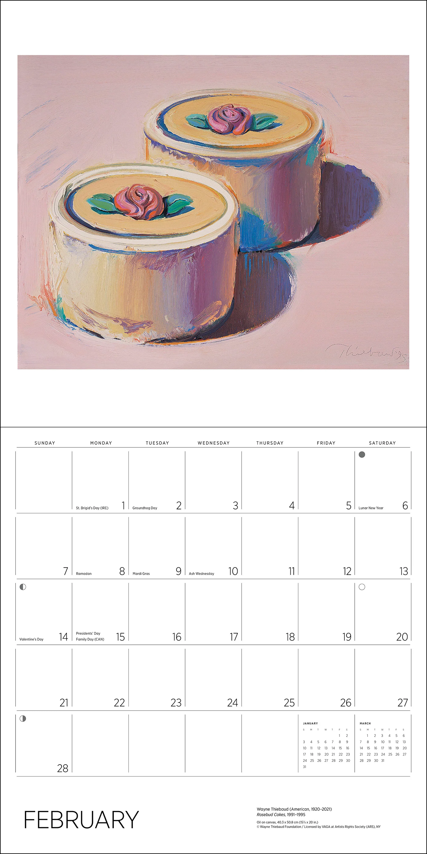Wayne Thiebaud 2027 Wall Calendar - Image 3